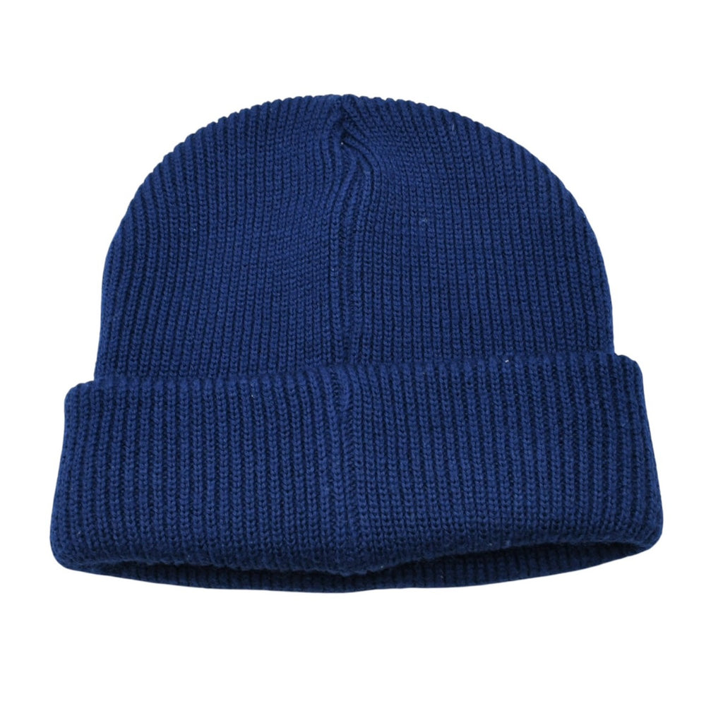 Very good condition SAINT Mxxxxxx St. Michael KNIT CAP Beanie Knit Cap Navy Patch Wool One Size SM-YS1-0000-083 Used 4a002598
