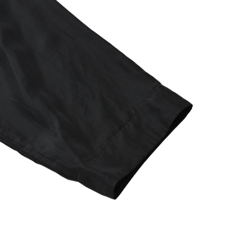極美品 Yohji Yamamoto POUR HOMME ヨウジヤマモトプールオム 2018SS サイトウユウスケ シルクブラウス シャツ 大正モダンガール ブラック ナイショプリント HW-B95-424 中古 4a002418