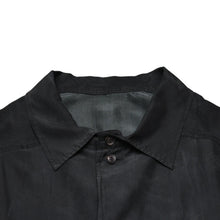 画像をギャラリービューアに読み込む, Yohji Yamamoto POUR HOMME ヨウジヤマモトプールオム 2018SS サイトウユウスケ シルクブラウス シャツ 大正モダンガール ブラック ナイショプリント ビックシルエット HW-B95-424 美品 中古 4a002537