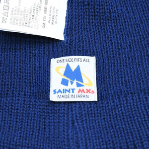 Very good condition SAINT Mxxxxxx St. Michael KNIT CAP Beanie Knit Cap Navy Patch Wool One Size SM-YS1-0000-083 Used 4a002598