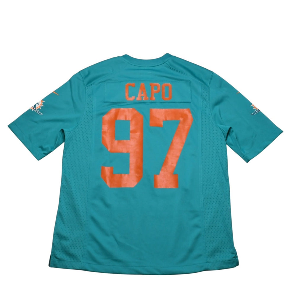 Very Good Condition DIPSET HARLEM WORLD NFL NIKE Football Jersey JIM JONES Rubber Print Aqua Blue Used 4a002484
