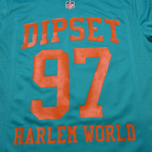 画像をギャラリービューアに読み込む, 極美品 DIPSET HARLEM WORLD NFL NIKE フットボールジャージ JIM JONES ジムジョーンズ ラバープリント アクアブルー 中古 4a002484