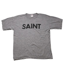 画像をギャラリービューアに読み込む, 極美品 SAINT MICHAEL セントマイケル 25SS SM-HR8-0000-087 ロゴプリントヴィンテージ加工 Tシャツ グレー サイズL 中古 4a002593