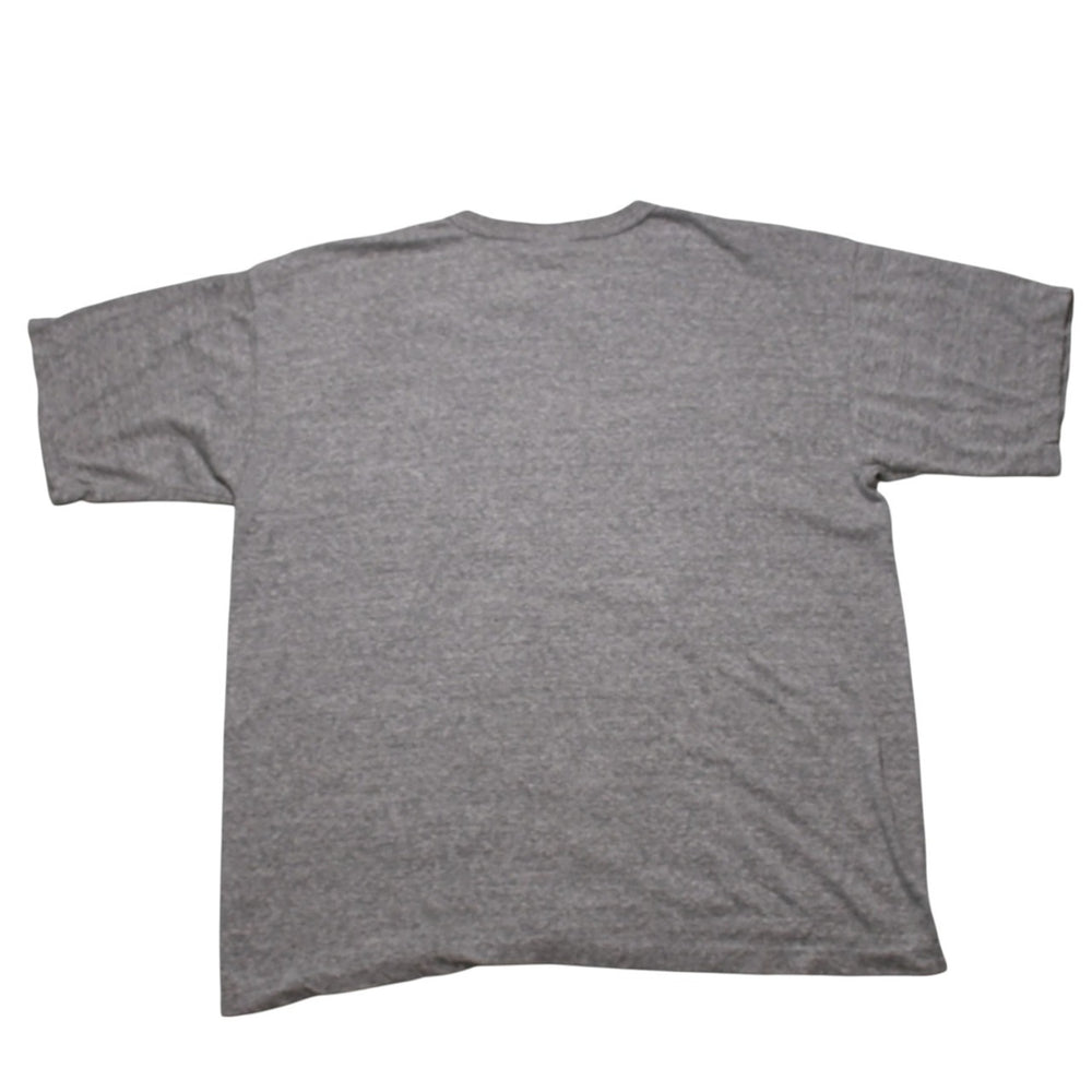 極美品 SAINT MICHAEL セントマイケル 25SS SM-HR8-0000-087 ロゴプリントヴィンテージ加工 Tシャツ グレー サイズL 中古 4a002593