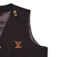画像をギャラリービューアに読み込む, 極美品 LOUIS VUITTON ルイヴィトン ブラウン ベスト Embroidered Classic Waistcoat Henry Taylor CA 36929 中古 4a002712