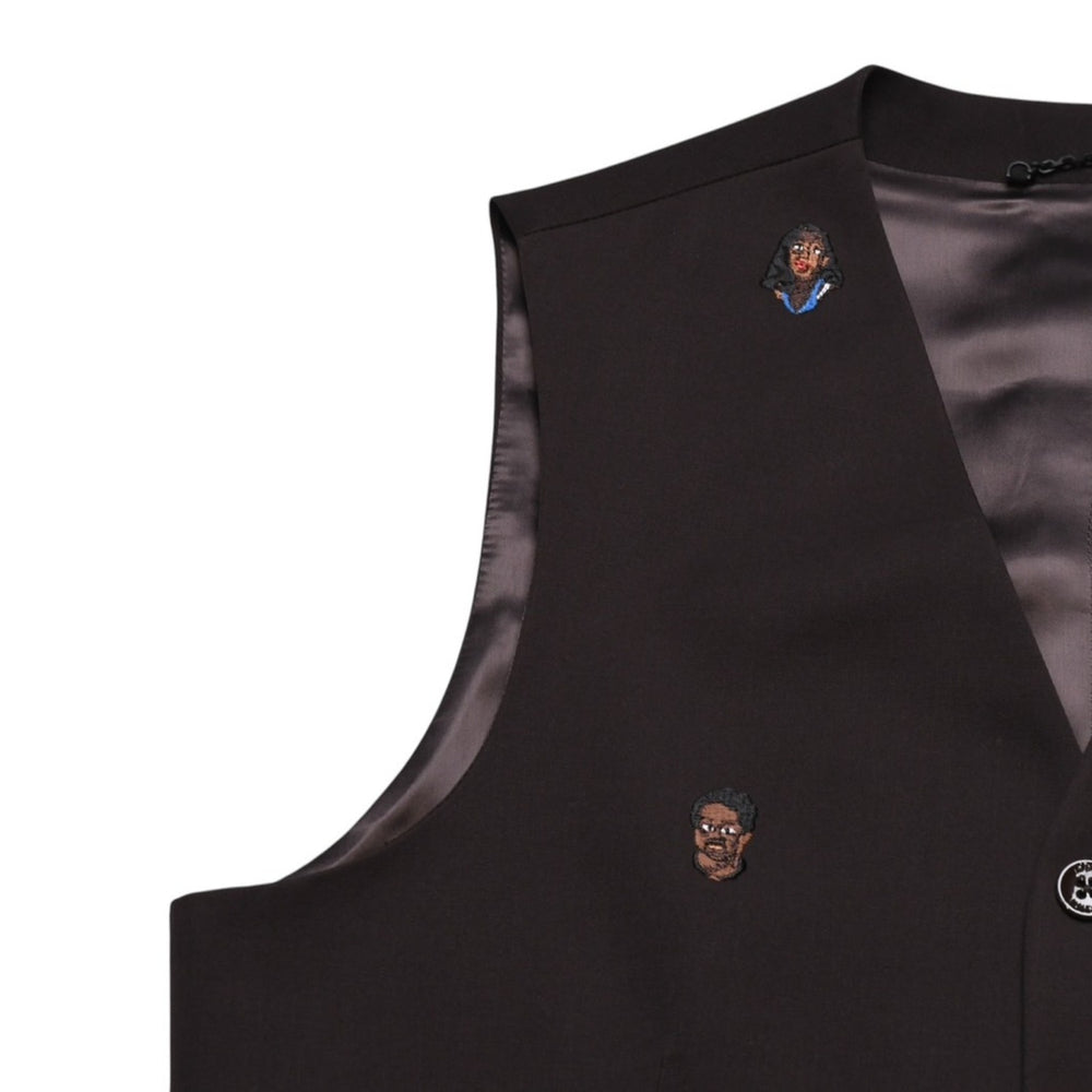 極美品 LOUIS VUITTON ルイヴィトン ブラウン ベスト Embroidered Classic Waistcoat Henry Taylor CA 36929 中古 4a002712