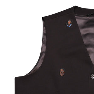 Very Good Condition LOUIS VUITTON Brown Vest Embroidered Classic Waistcoat Henry Taylor CA 36929 Used 4a002712