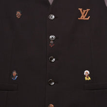 画像をギャラリービューアに読み込む, 極美品 LOUIS VUITTON ルイヴィトン ブラウン ベスト Embroidered Classic Waistcoat Henry Taylor CA 36929 中古 4a002712