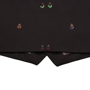 Very Good Condition LOUIS VUITTON Brown Vest Embroidered Classic Waistcoat Henry Taylor CA 36929 Used 4a002712
