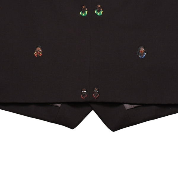 Very Good Condition LOUIS VUITTON Brown Vest Embroidered Classic Waistcoat Henry Taylor CA 36929 Used 4a002712