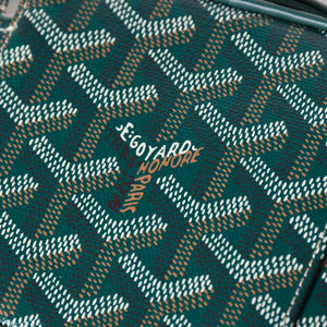 新品未使用 GOYARD ゴヤール ミューズ ヴァニティケース ミニ ナノ バニティバッグ グリーン マカージュ 2way ゴヤールディンキャンバス カーフスキン 中古 4a002609