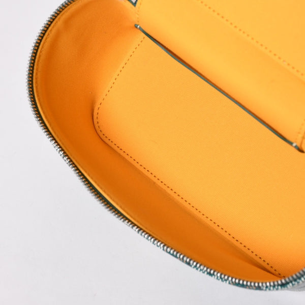 新品未使用 GOYARD ゴヤール ミューズ ヴァニティケース ミニ ナノ バニティバッグ グリーン マカージュ 2way ゴヤールディンキャンバス カーフスキン 中古 4a002609