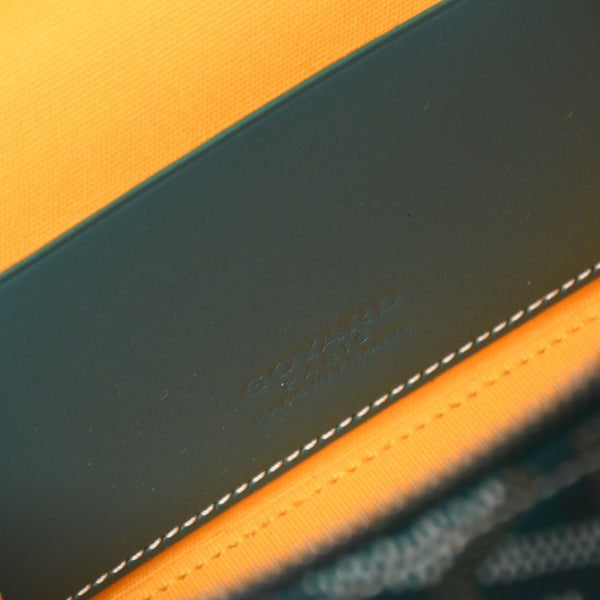 新品未使用 GOYARD ゴヤール ミューズ ヴァニティケース ミニ ナノ バニティバッグ グリーン マカージュ 2way ゴヤールディンキャンバス カーフスキン 中古 4a002609