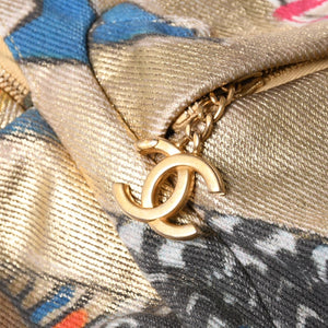 極美品 CHANEL シャネル グラフィティ リュック バックパック 28番台 ココマーク メディエダールコレクション エジプト AS0867 ゴールド 中古 4a002745