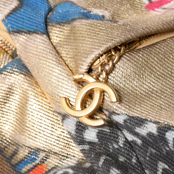 極美品 CHANEL シャネル グラフィティ リュック バックパック 28番台 ココマーク メディエダールコレクション エジプト AS0867 ゴールド 中古 4a002745