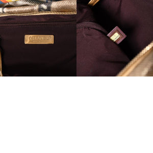 極美品 CHANEL シャネル グラフィティ リュック バックパック 28番台 ココマーク メディエダールコレクション エジプト AS0867 ゴールド 中古 4a002745