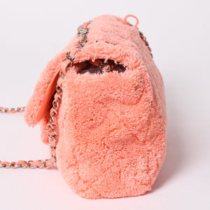 極美品 CHANEL シャネル ココビーチ フラップバッグ ショルダーバッグ 2019 マトラッセキルティング テリークロス ラムスキン ココマーク ターンロック 27番台 シルバー金具 中古 4a002885