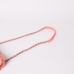 極美品 CHANEL シャネル ココビーチ フラップバッグ ショルダーバッグ 2019 マトラッセキルティング テリークロス ラムスキン ココマーク ターンロック 27番台 シルバー金具 中古 4a002885