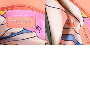 極美品 CHANEL シャネル ココビーチ フラップバッグ ショルダーバッグ 2019 マトラッセキルティング テリークロス ラムスキン ココマーク ターンロック 27番台 シルバー金具 中古 4a002885