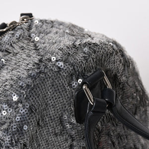 極美品 CHANEL シャネル Spangles Mini Backpack スパンコール ミニリュック 25番台 シルバー金具 シルバーチェーン 中古 4a002843