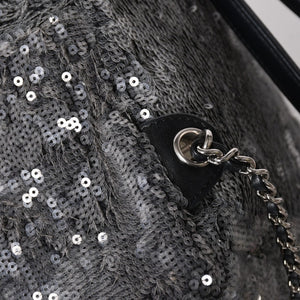 極美品 CHANEL シャネル Spangles Mini Backpack スパンコール ミニリュック 25番台 シルバー金具 シルバーチェーン 中古 4a002843