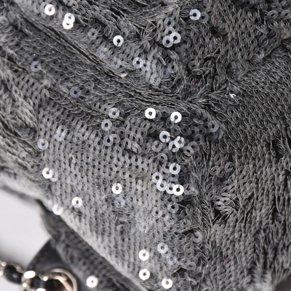 極美品 CHANEL シャネル Spangles Mini Backpack スパンコール ミニリュック 25番台 シルバー金具 シルバーチェーン 中古 4a002843