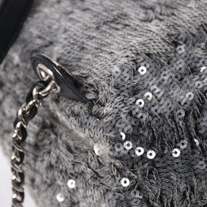 極美品 CHANEL シャネル Spangles Mini Backpack スパンコール ミニリュック 25番台 シルバー金具 シルバーチェーン 中古 4a002843