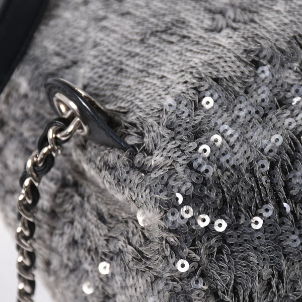 極美品 CHANEL シャネル Spangles Mini Backpack スパンコール ミニリュック 25番台 シルバー金具 シルバーチェーン 中古 4a002843