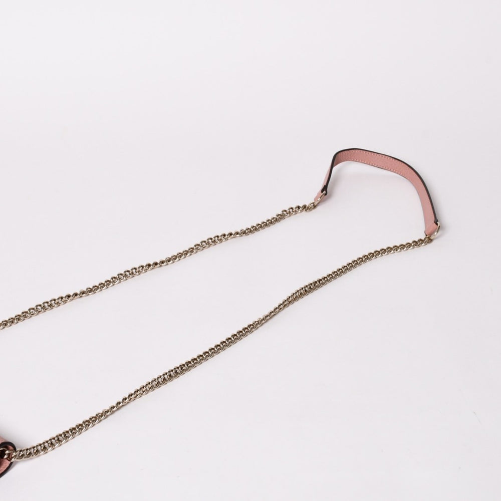 GUCCI Gucci Interlocking G Chain Wallet Pebbled Leather Shoulder Bag Clutch Bag Pink Gold Hardware 510314 Good Condition Used 4a002001