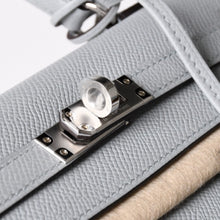 画像をギャラリービューアに読み込む, 新品未使用 HERMES エルメス KELLY ケリー 25 2WAY ハンドバッグ 外縫い エプソン ブルーグラシエ シルバー金具 K刻印 中古 4a002613
