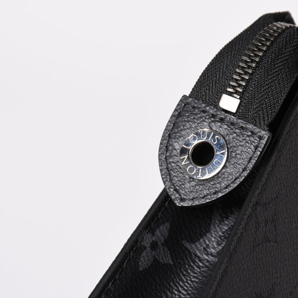 極美品 LOUIS VUITTON ルイヴィトン 草間彌生 ポシェット・ヴォワヤージュMM M81973 シルバー金具 ブラック 中古 4a002617