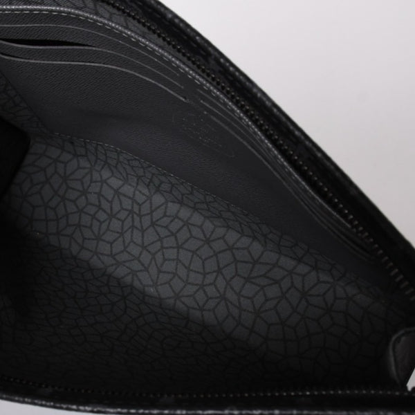 極美品 LOUIS VUITTON ルイヴィトン 草間彌生 ポシェット・ヴォワヤージュMM M81973 シルバー金具 ブラック 中古 4a002617