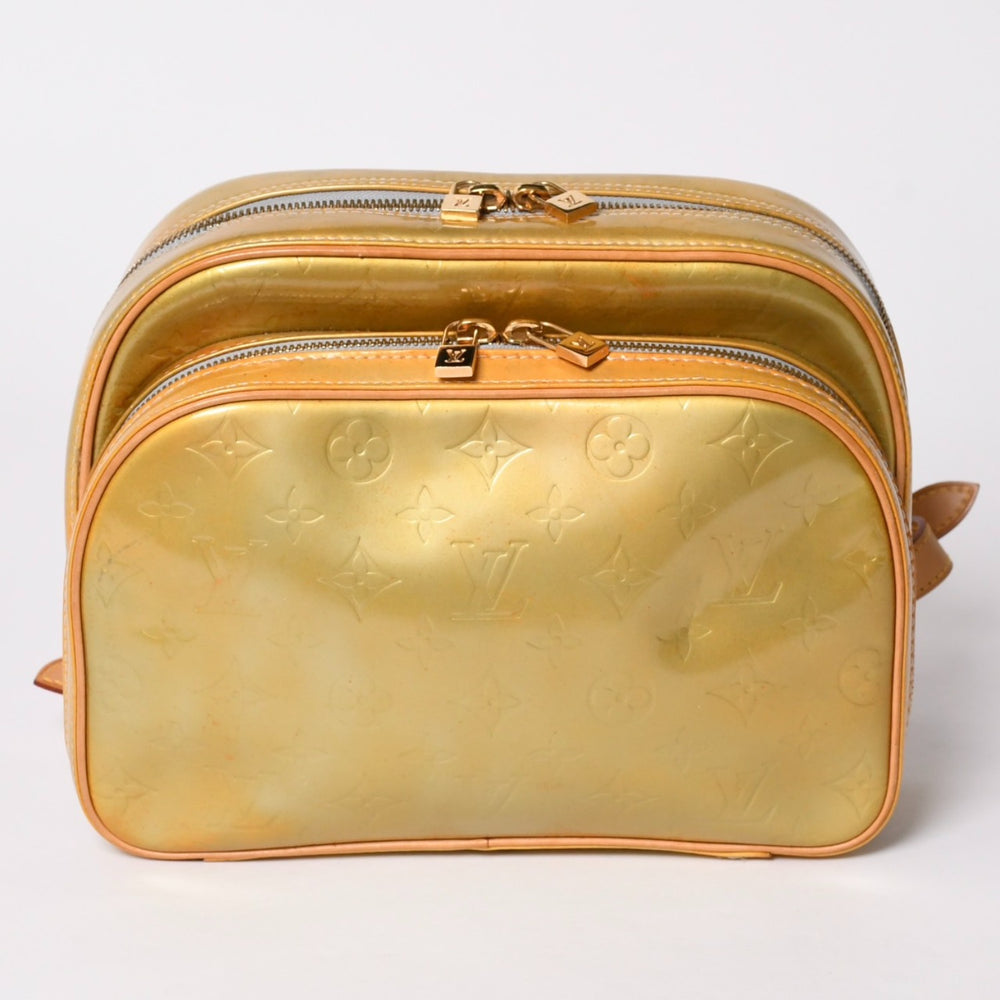 LOUIS VUITTON MURRAY Murray Rucksack Backpack M91038 Monogram Vernis Yellow Brown Good Condition Used 4a002494