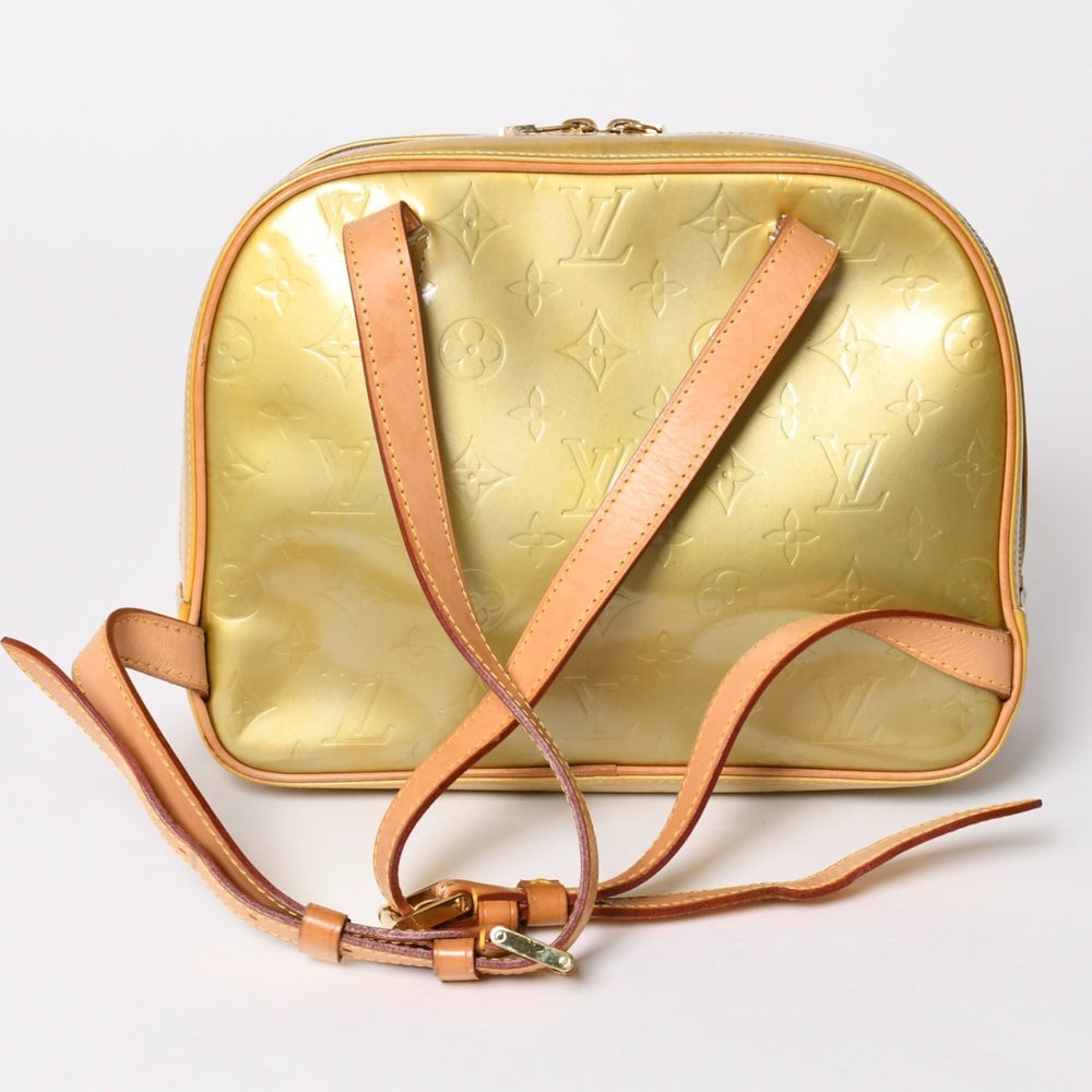 LOUIS VUITTON MURRAY Murray Rucksack Backpack M91038 Monogram Vernis Yellow Brown Good Condition Used 4a002494