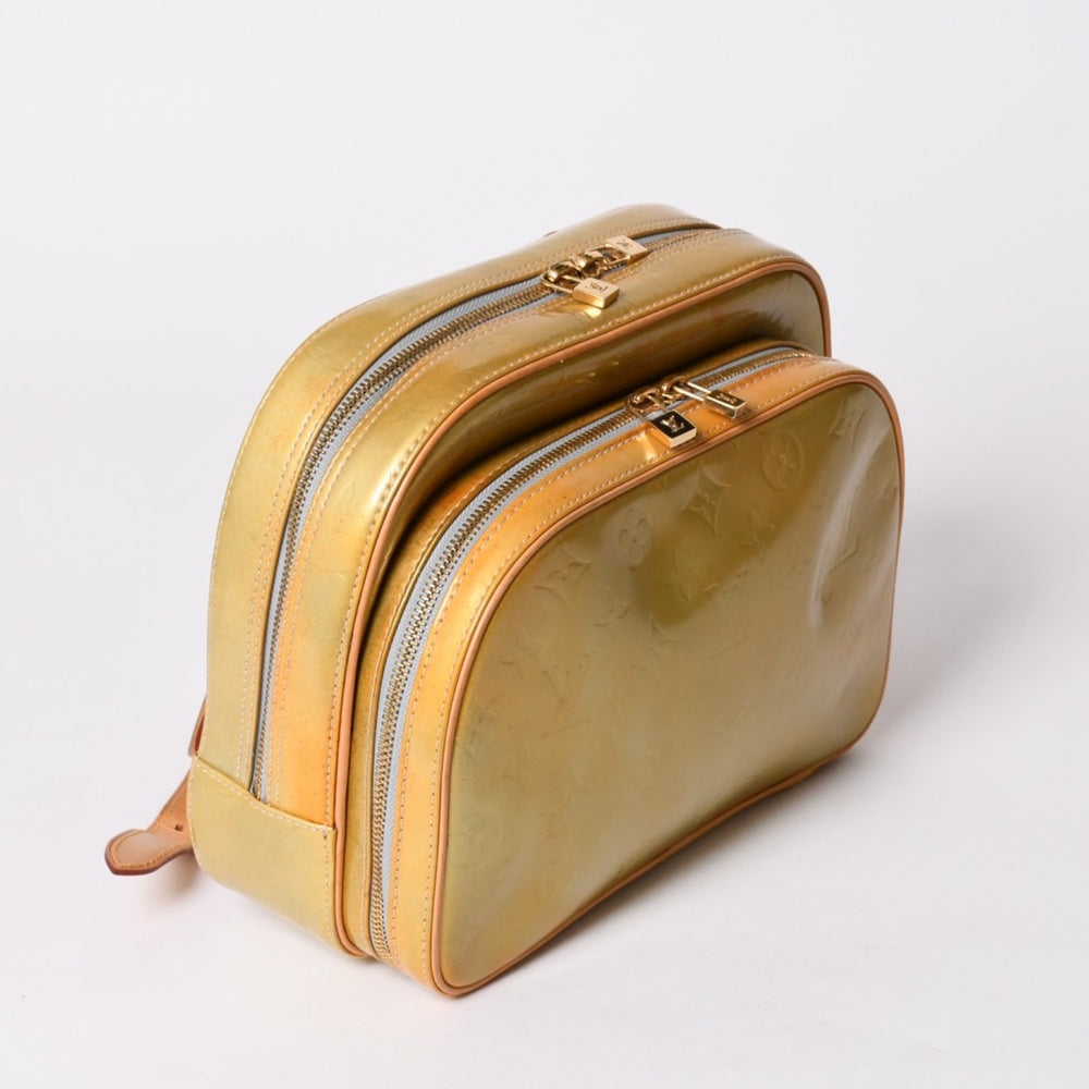 LOUIS VUITTON ルイヴィトン MURRAY マーレイ リュック バックパック M91038 モノグラム ヴェルニ イエロー ブラウン 美品 中古 4a002494