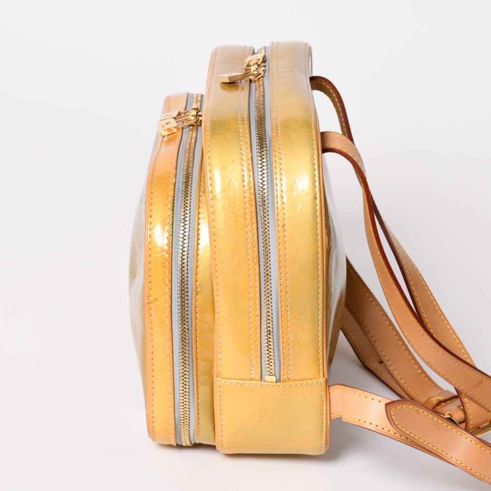 LOUIS VUITTON ルイヴィトン MURRAY マーレイ リュック バックパック M91038 モノグラム ヴェルニ イエロー ブラウン 美品 中古 4a002494