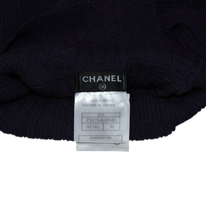 極美品 CHANEL シャネル タートルネックニットワンピース ココマーク P34256 K00946 パープル ウール 中古 4a002621