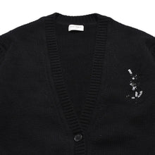 画像をギャラリービューアに読み込む, 極美品 SAINT LAURENT PARIS サンローランパリ カーディガン スパンコール ブラック 670116 中古 4a002632