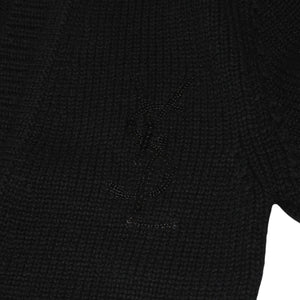 極美品 SAINT LAURENT PARIS サンローランパリ カーディガン スパンコール ブラック 670116 中古 4a002632