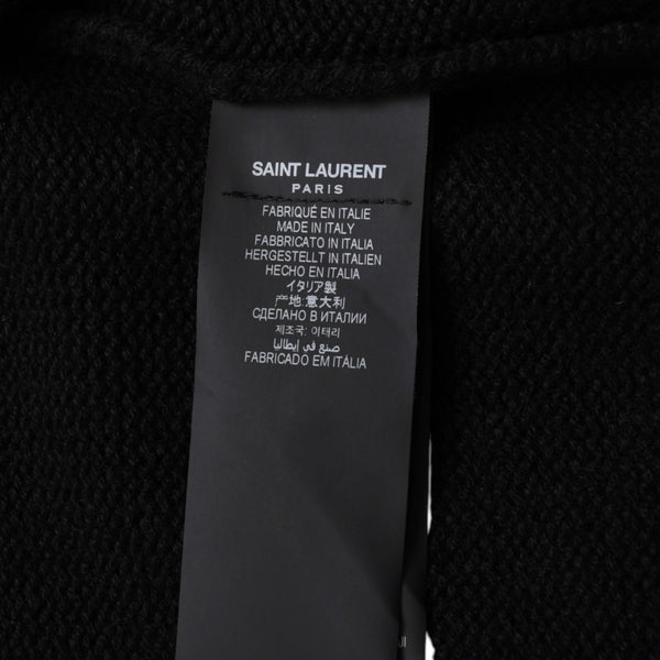 極美品 SAINT LAURENT PARIS サンローランパリ カーディガン スパンコール ブラック 670116 中古 4a002632