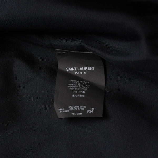 極美品 SAINT LAURENT サンローラン バッファローチェック柄ダブルブレストジャケット タータンチェック 357409 Y290E レッド ブラック アウター Pコート ショート丈 中古 4a002641
