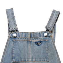 画像をギャラリービューアに読み込む, 極美品 PRADA プラダ トライアングルロゴ Denim デニム ジャンパースカート オーバーオール GFA132 中古 4a002559
