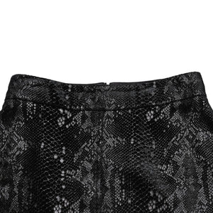極美品 SAINT LAURENT サンローラン ベルベットスネークエフェクト Aライン ミディスカート 630863 Y744N ベルベット パイソン柄 Aライン ミディ丈 スカート 中古 4a002646