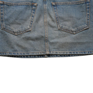 極美品 PRADA プラダ トライアングルロゴ Denim デニム ジャンパースカート オーバーオール GFA132 中古 4a002559