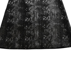 極美品 SAINT LAURENT サンローラン ベルベットスネークエフェクト Aライン ミディスカート 630863 Y744N ベルベット パイソン柄 Aライン ミディ丈 スカート 中古 4a002646