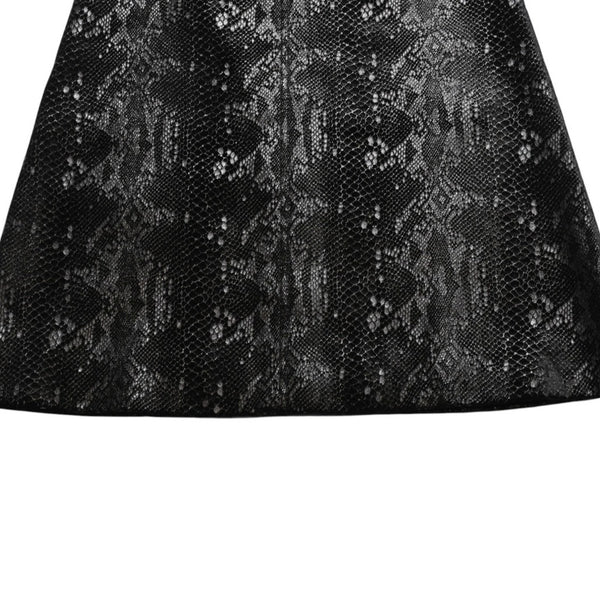 極美品 SAINT LAURENT サンローラン ベルベットスネークエフェクト Aライン ミディスカート 630863 Y744N ベルベット パイソン柄 Aライン ミディ丈 スカート 中古 4a002646