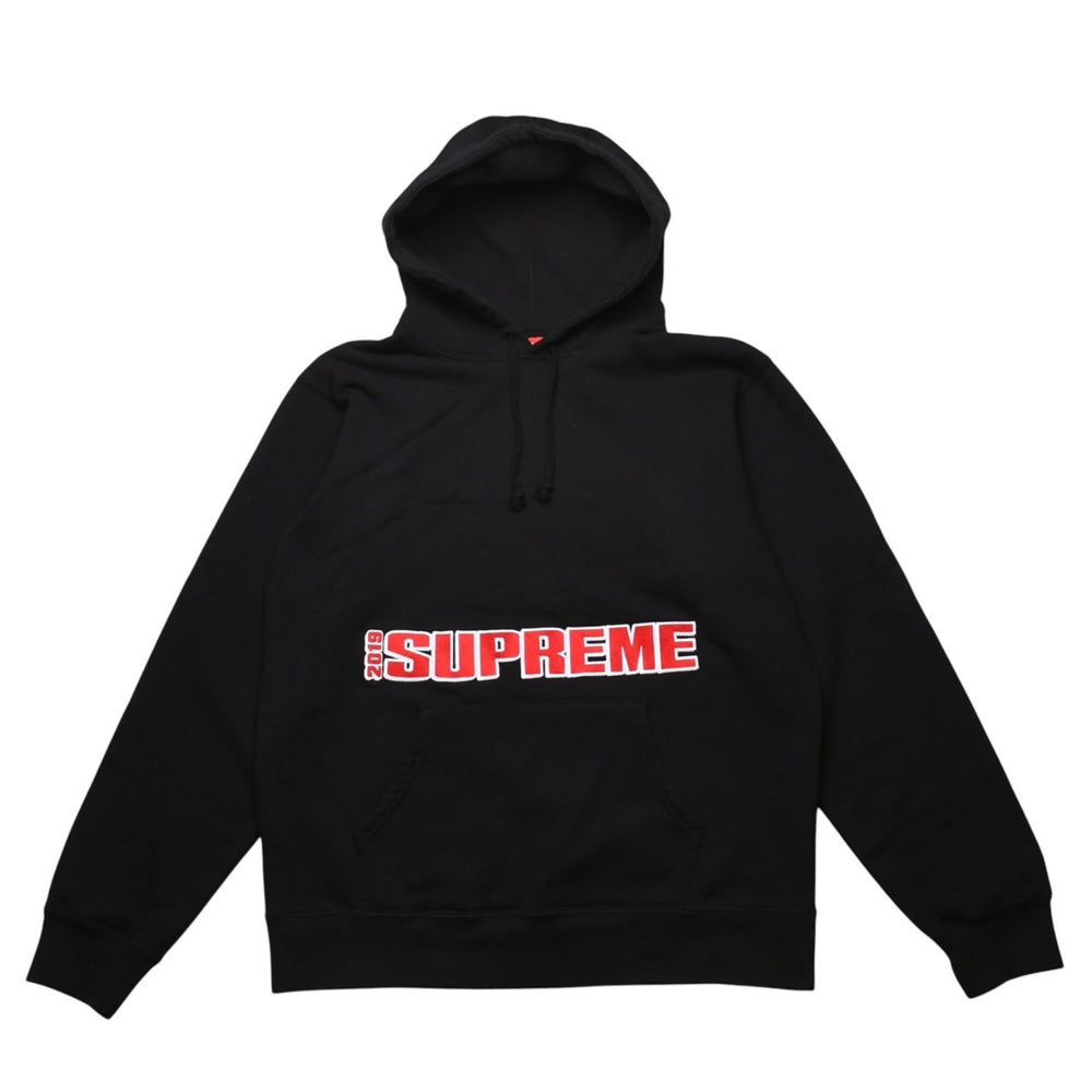 極美品 Supreme シュプリーム Blockbuster Hooded Sweatshirt ブラック レッド パーカー サイズL RN 101837 中古 4a003063