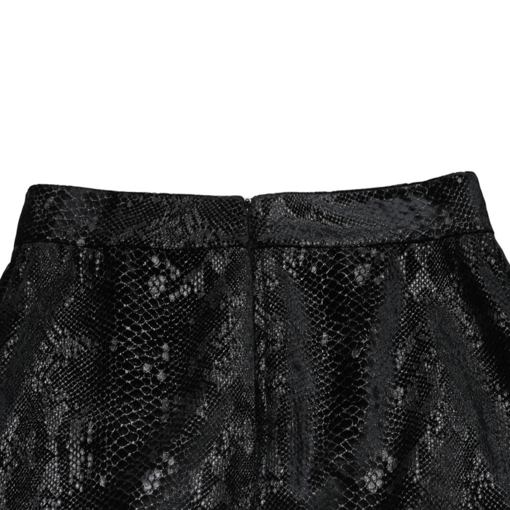 Very Good Condition SAINT LAURENT Velvet Snake Effect A-line Midi Skirt 630863 Y744N Velvet Python Pattern A-line Midi Length Skirt Used 4a002646