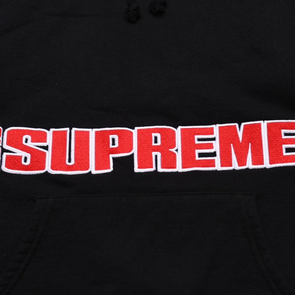 極美品 Supreme シュプリーム Blockbuster Hooded Sweatshirt ブラック レッド パーカー サイズL RN 101837 中古 4a003063