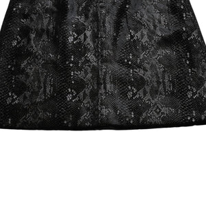 極美品 SAINT LAURENT サンローラン ベルベットスネークエフェクト Aライン ミディスカート 630863 Y744N ベルベット パイソン柄 Aライン ミディ丈 スカート 中古 4a002646